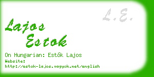 lajos estok business card